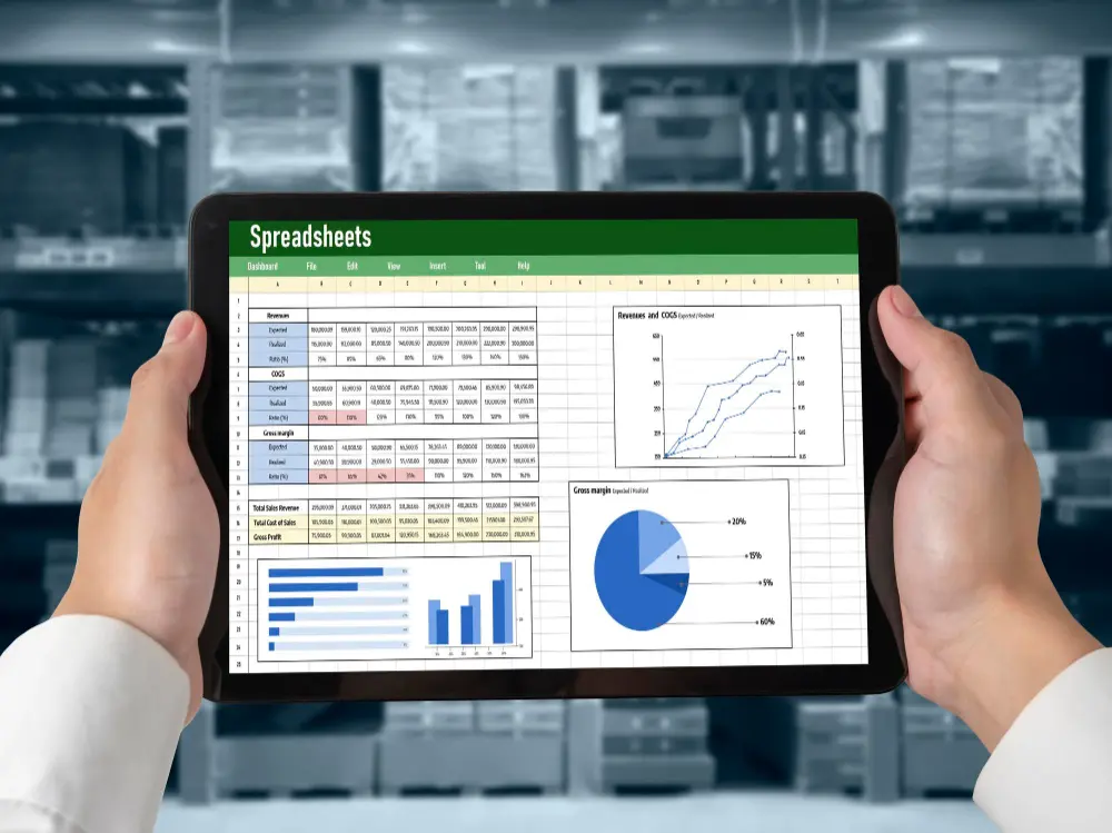 planilhas de Excel com fórmulas