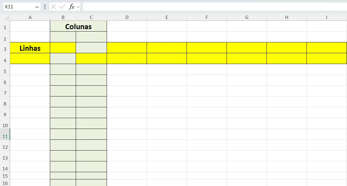 Trabalhando com Linhas e Colunas