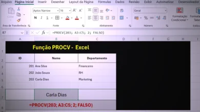 Função PROCV do Excel - Procura Vertical