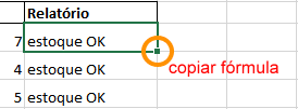 Copiar uma fórmula no Excel