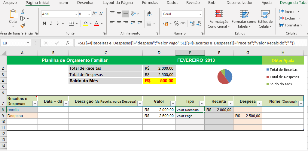Fazer Planilha de Excel e Formatar Como Tabela