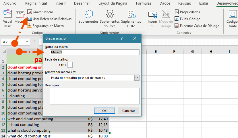 Macro no Microsoft Excel