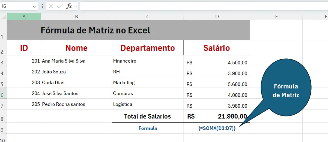 O Que São Fórmulas de Matriz do Excel
