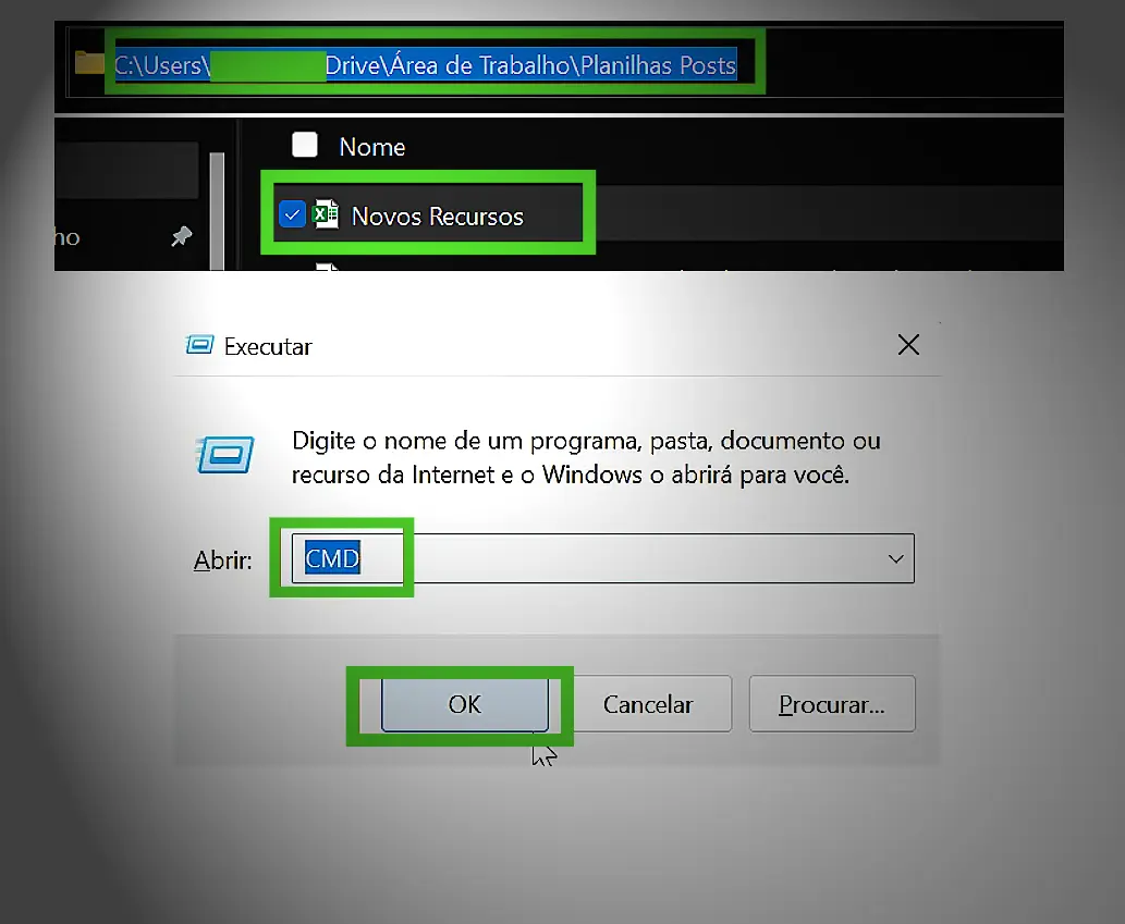Abrir Arquivos de Excel com Linha de Comando do Windows