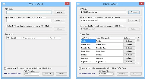 Excel CSV para vCard