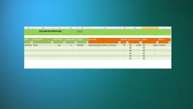 Fazer Planilha de Entrada no Estoque Excel
