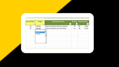 Fazer a Planilha de Cadastro de Itens do Estoque no Excel