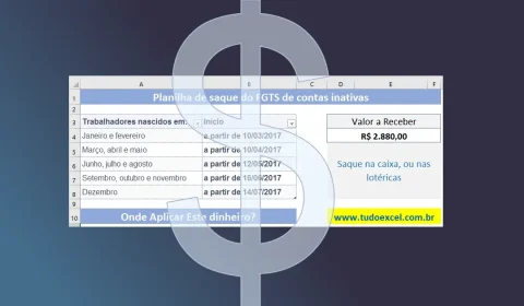 Planilha do FGTS para Investimento