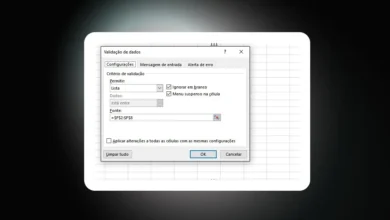 Criar Lista Suspensa com Validação de Dados