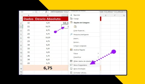 Adicionar um Comentário na Planilha de Excel