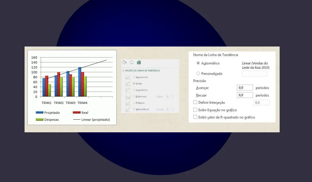 Adicione linhas de tendências e média a um gráfico no Excel