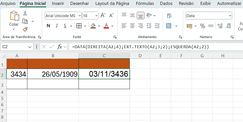 Convertendo Números no Formato AAAAMMDD com Fórmulas