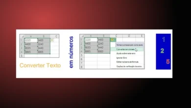 Converter Texto em Números na Planilha de Excel