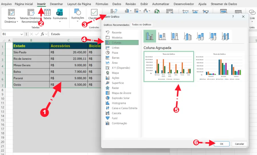 Criar um Gráfico de Linhas Para Mostrar Tendências
