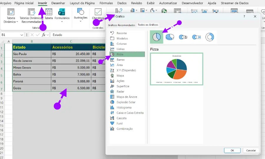 Como Criar um Gráfico de Pizza Para Mostrar Proporções