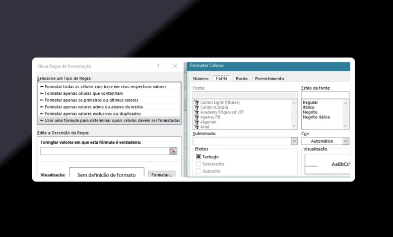 Fórmula Para Aplicar Formatação Condicional no Excel