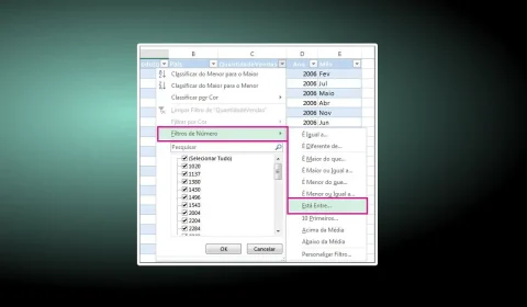 Filtrar um Intervalo de Dados no Excel