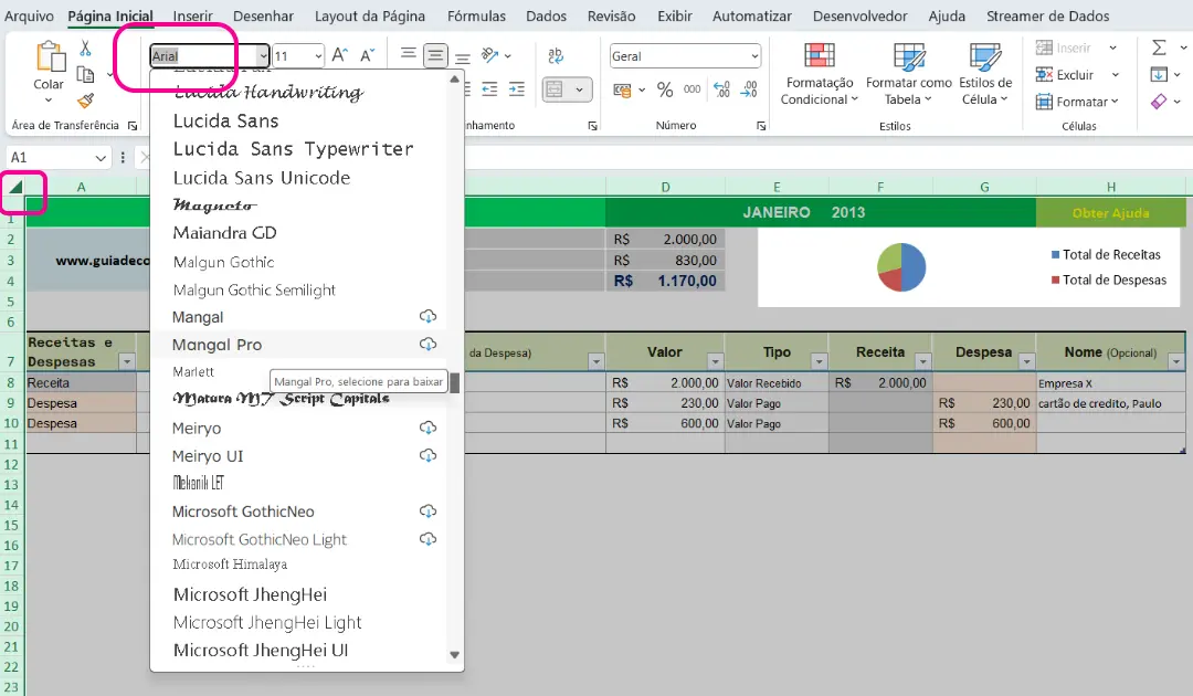 Escolher Fontes Com Espaçamento Adequado