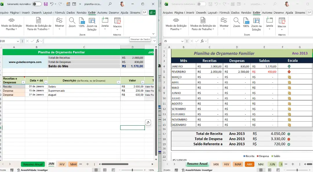 Por Que Visualizar Duas Planilhas Simultaneamente?