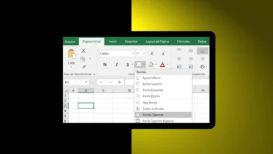 Aplicar Bordas nas Células da Planilha Excel