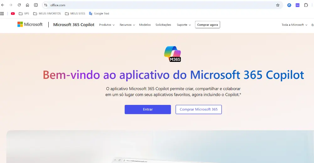 Acessar o Excel Online