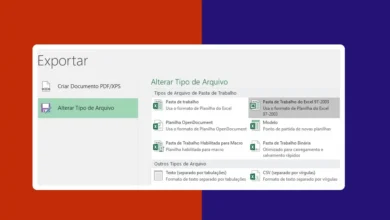 Exportar Pasta de Trabalho do Excel Para Outros Tipos de Arquivos