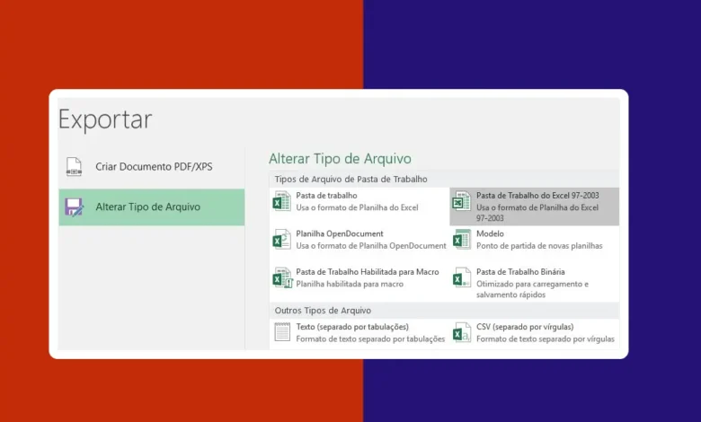 Exportar Pasta de Trabalho do Excel Para Outros Tipos de Arquivos