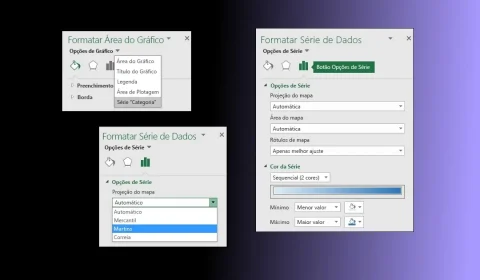 Formatar um Gráfico de Mapa Excel