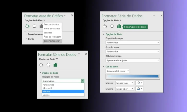 Formatar um Gráfico de Mapa Excel