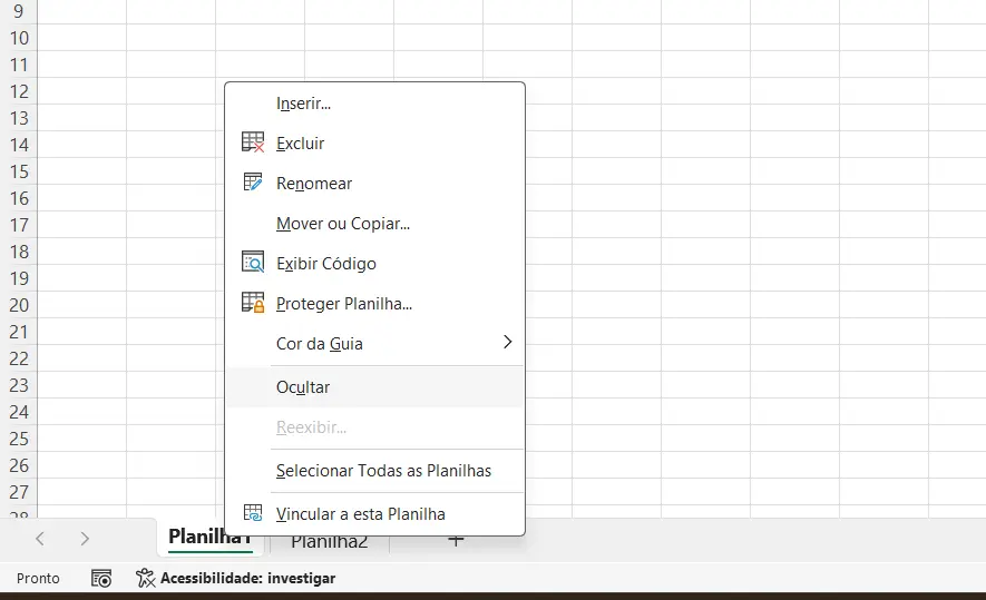 Boas Práticas ao Trabalhar com Planilhas Ocultas