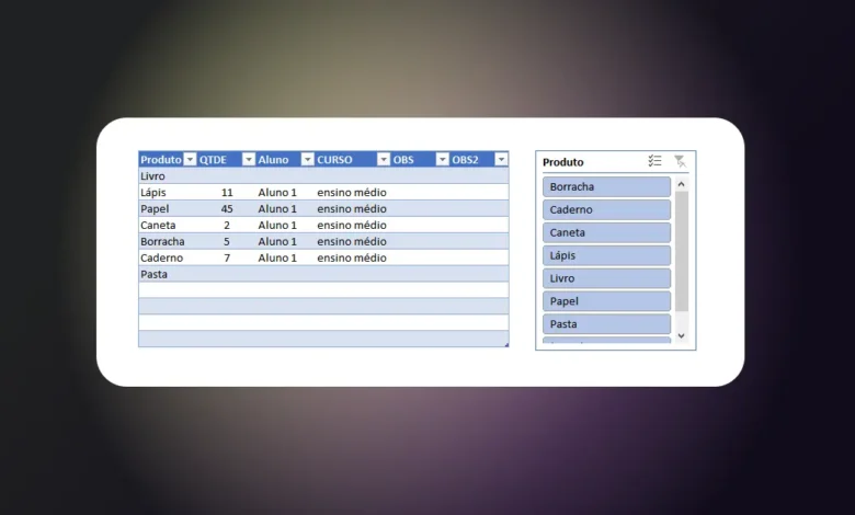 Usar Segmentações de Dados no Excel