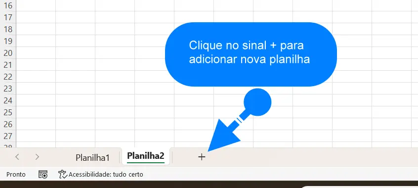 Inserir Nova Planilha no Excel