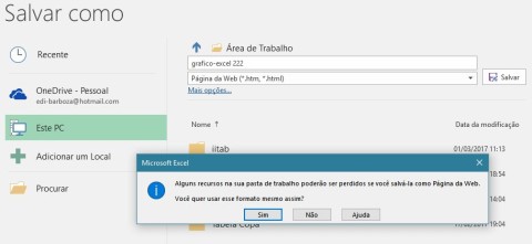 Salvar Planilha Como HTML