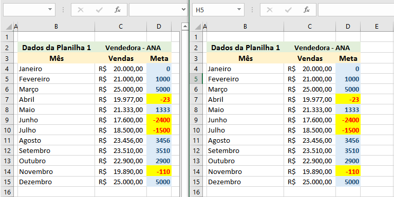 Comparar Duas Planilhas