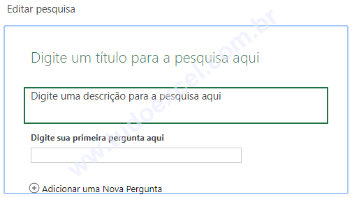  Formulário de Pesquisa