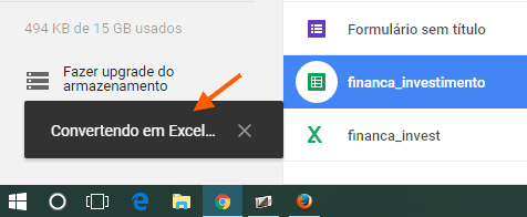 Convertendo para Excel
