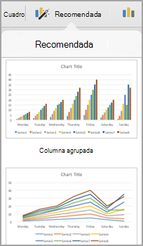 Crie um gráfico em um iPad ou iPhone