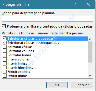 Proteger células de uma planilha