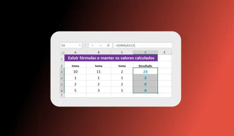Excluir a Fórmula e Manter o Valor Calculado na Planilha