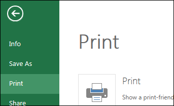 Imprimir no Excel Online