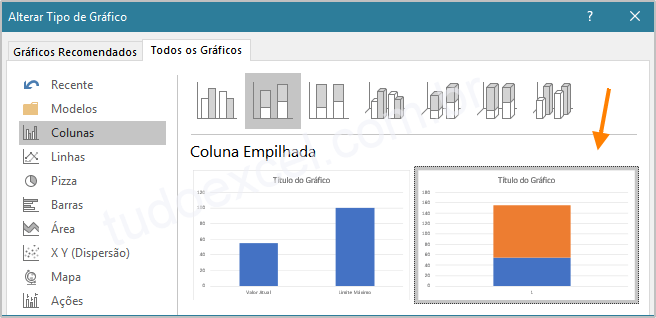  gráfico de coluna empilhada