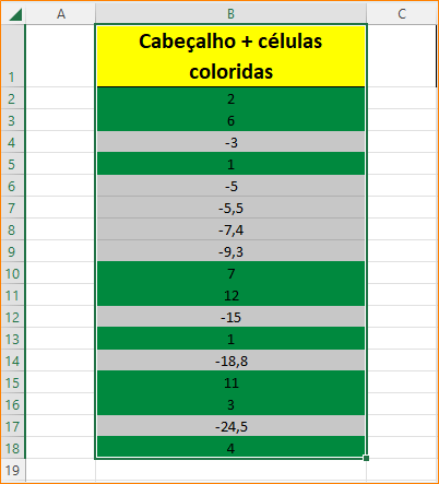 Contar células pela cor na planilha