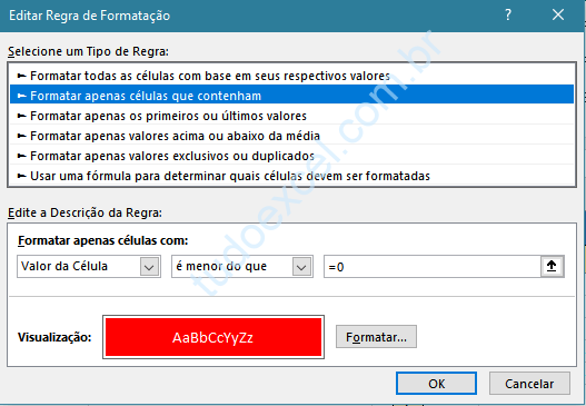 cComo aplicar cor de fundo na célula