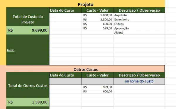 Planilha de Construção e Reformas: Gestão Completa de Orçamentos de Obras - Image 2