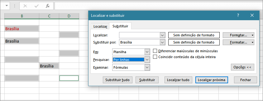 Adicionando Termos com a opção substituir