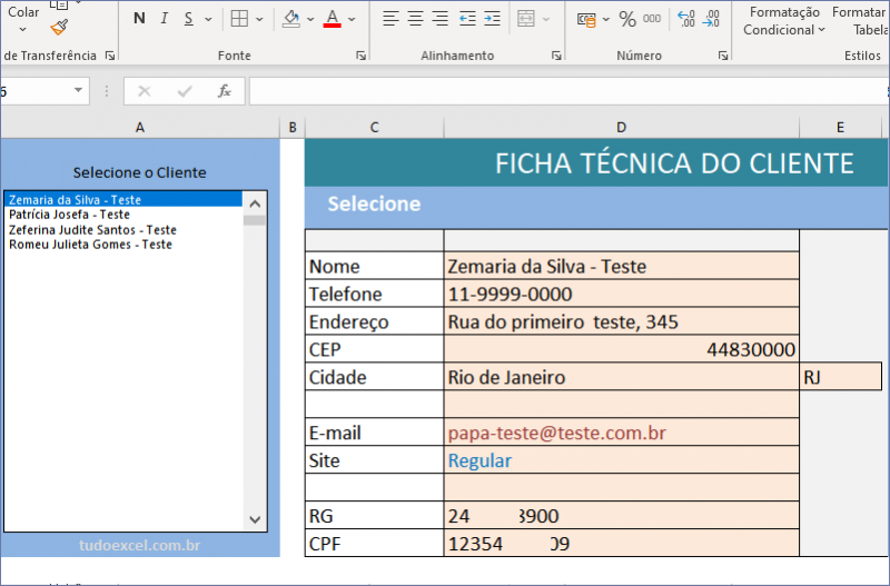 Planilha Controle de Débitos