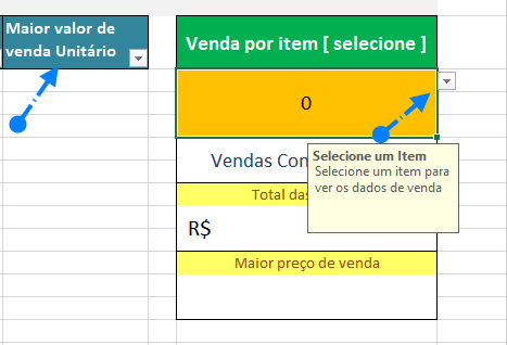 Selecionar Item Vendido