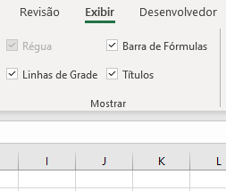 Exibir linhas de grade na planilha