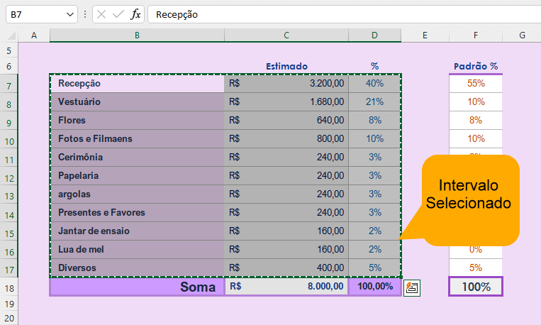 Copiar planilha Excel para Word