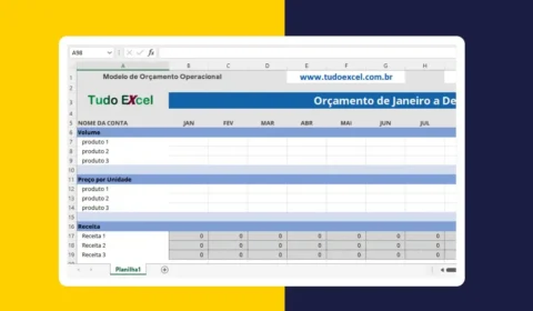 Planilha para orçamento operacional baixe grátis